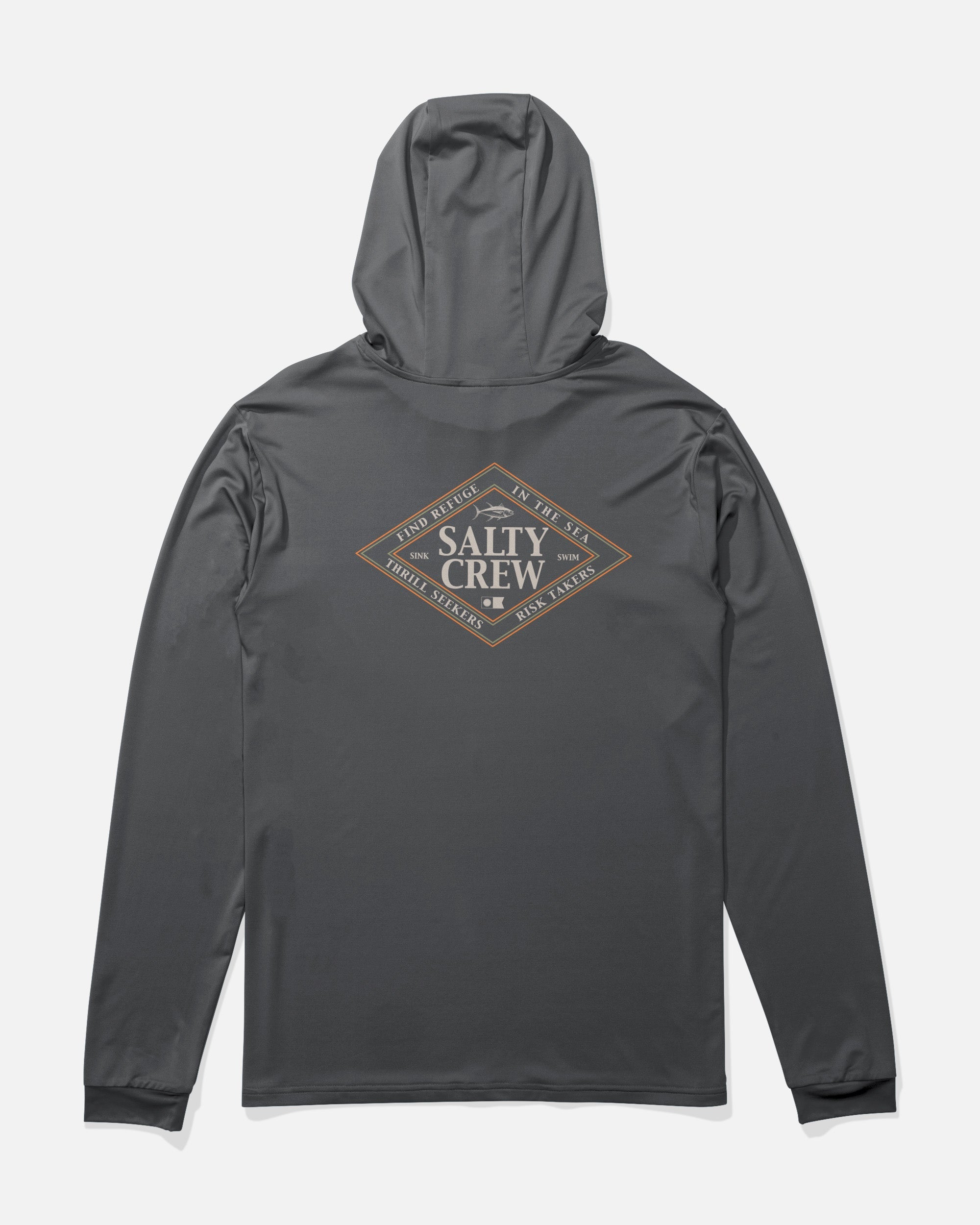 Salty Crew ICONIC BOYS HOOD SUNSHIRT - Charcoal