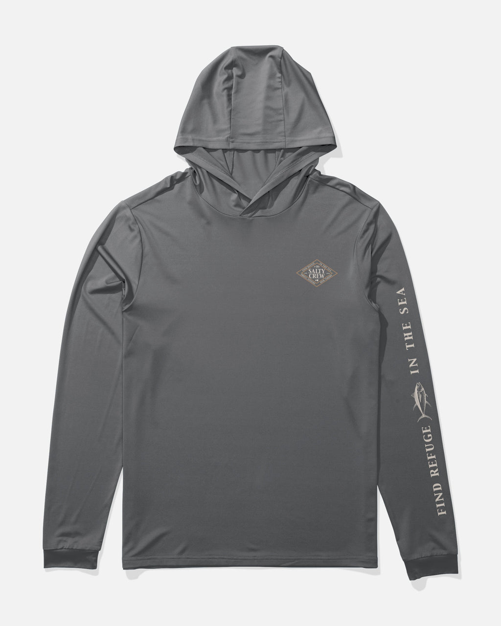 Salty Crew ICONIC BOYS HOOD SUNSHIRT - Charcoal