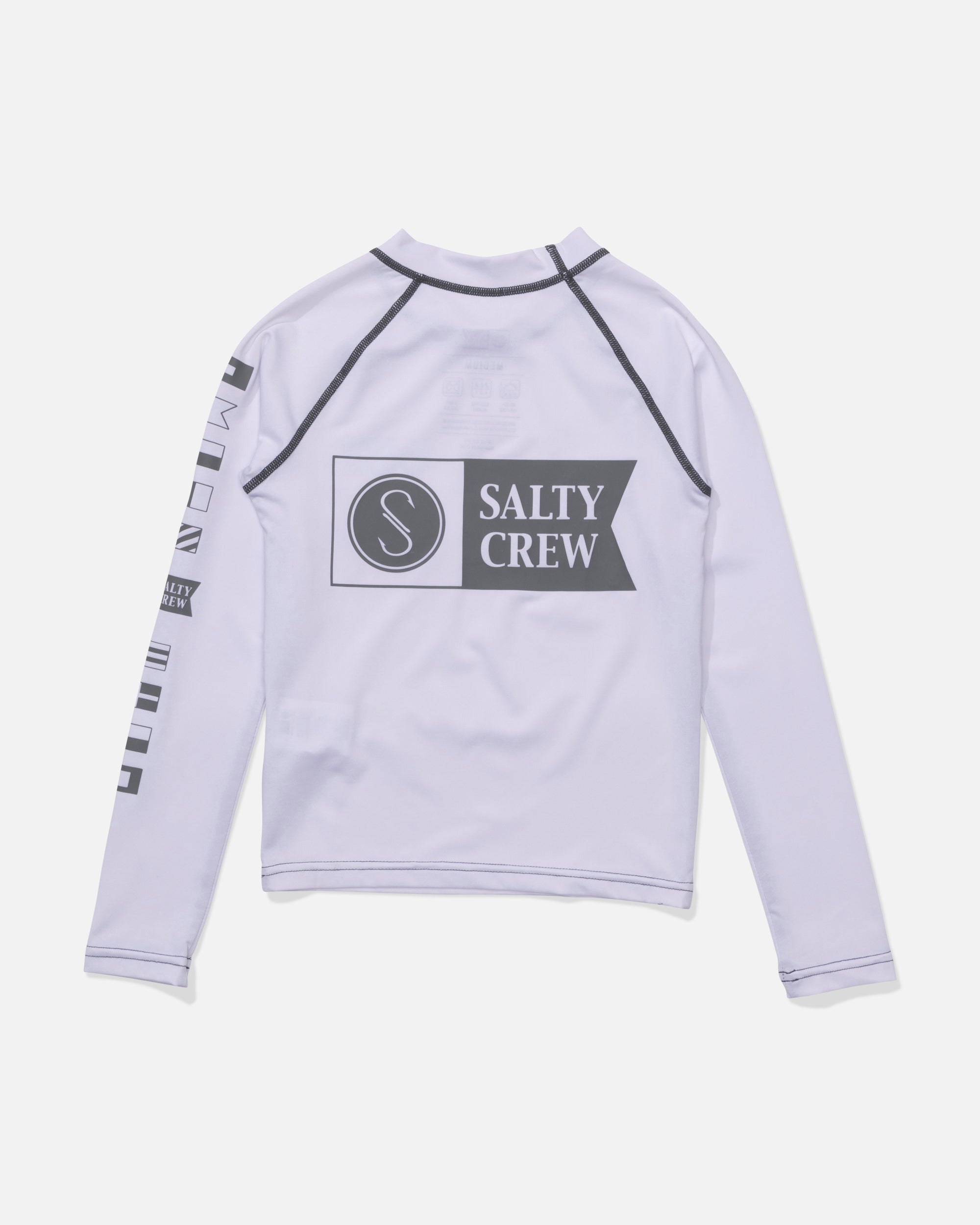 Salty Crew ALPHA BOYS LS RASHGAURD - White