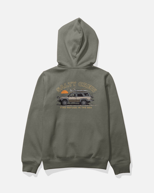 Salty Crew GET READY BOYS FLEECE - Dusty Olive