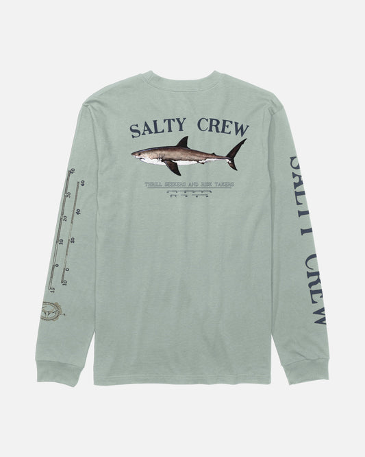 Salty Crew BRUCE BOYS LS TEE - Aqua Grey