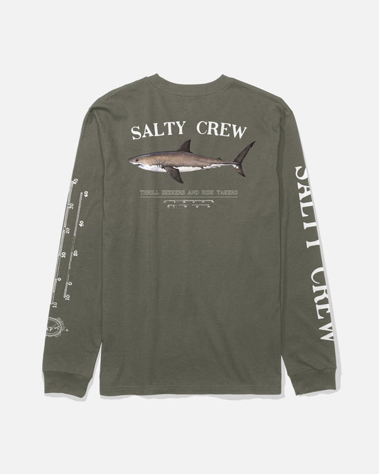 Salty Crew BRUCE BOYS LS TEE - Dusty Olive