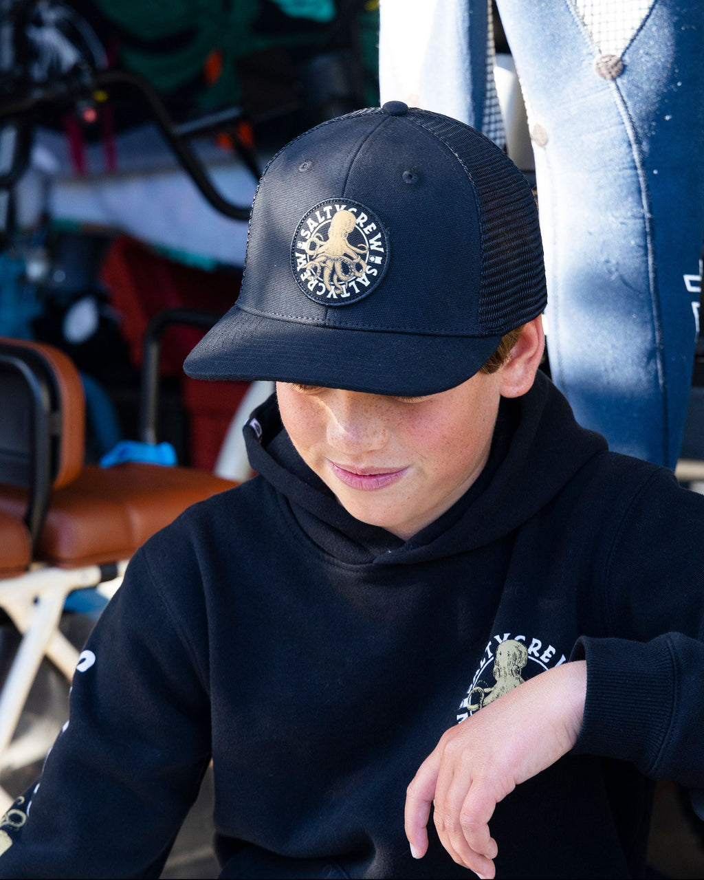 Salty Crew TENTACLES BOYS RETRO TRUCKER - Black