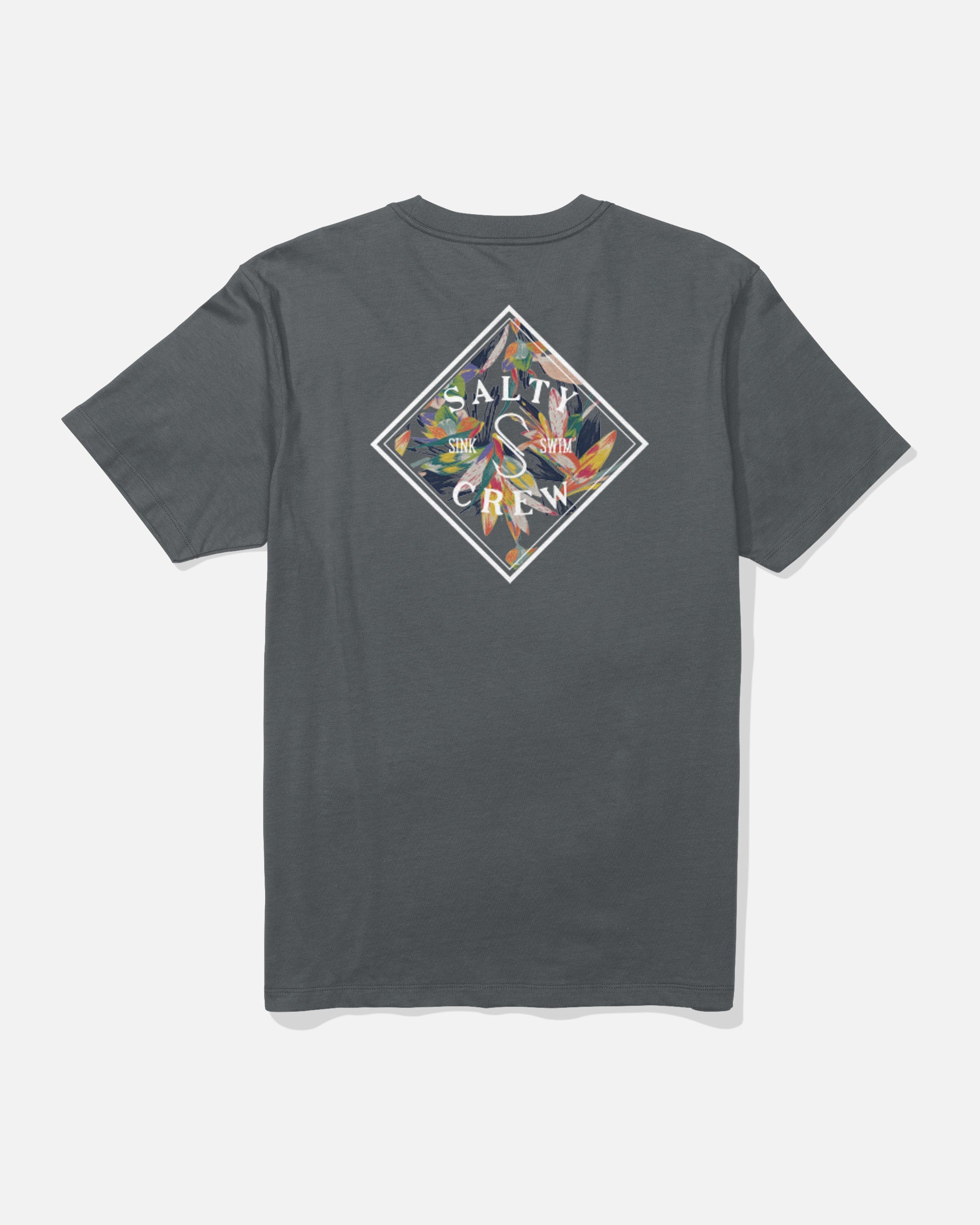 Salty Crew TIPPET FILL SS TEE - Charcoal