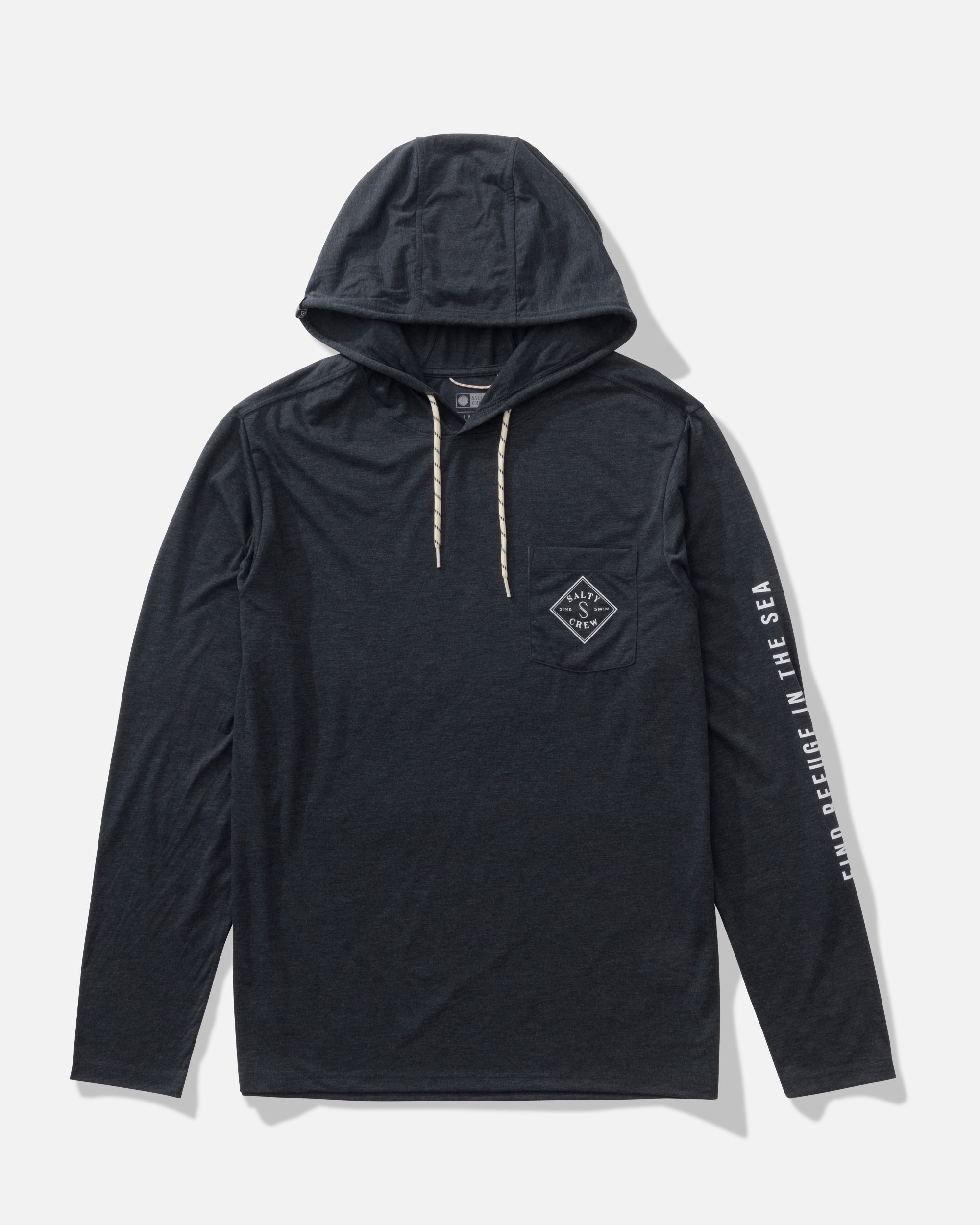 Salty Crew TIPPET POCKET UV HOODIE - Black Heather