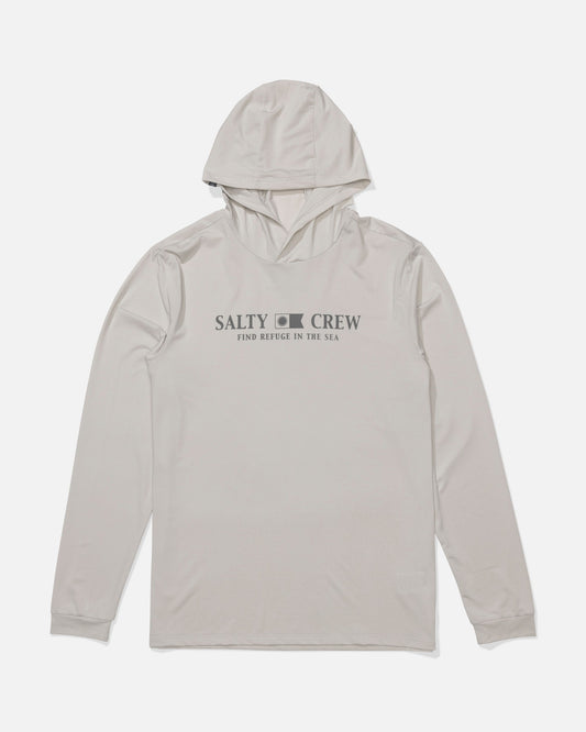 Salty Crew FLAGSHIP HOOD SUNSHIRT - Athletic Heather