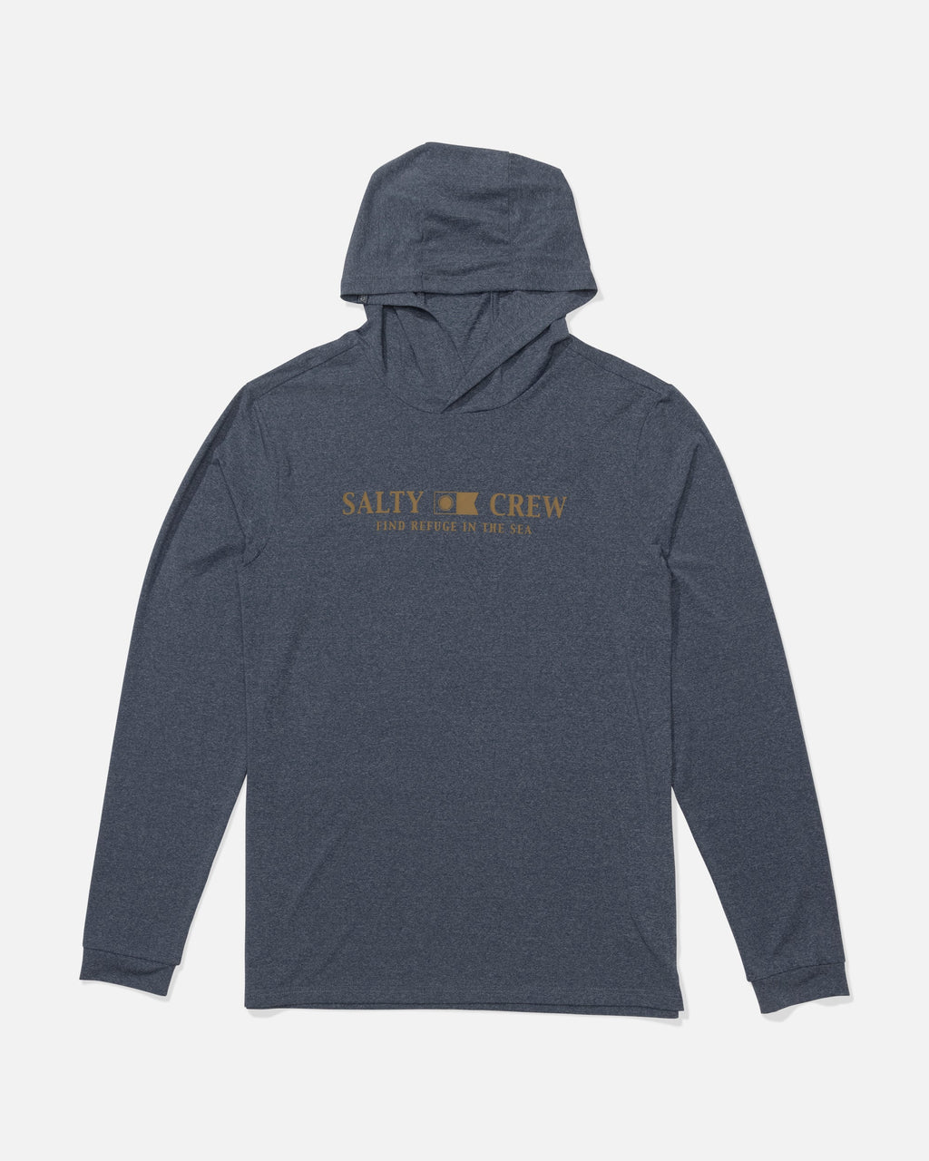 Salty Crew FLAGSHIP HOOD SUNSHIRT - Navy Heather