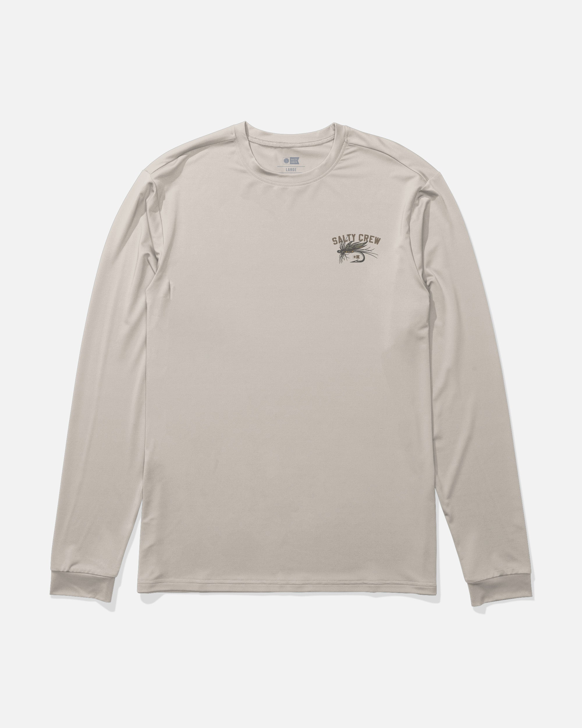 Salty Crew FISHING CO LS SUNSHIRT - Natural