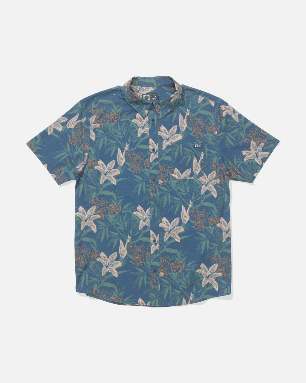 Salty Crew DRIFTER UV BUTTON UP - Cast Blue