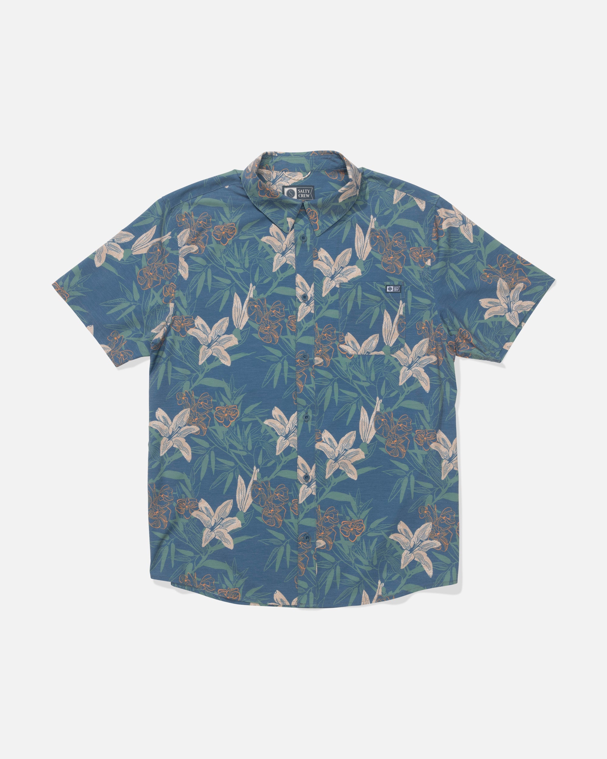 Salty Crew DRIFTER UV BUTTON UP - Cast Blue