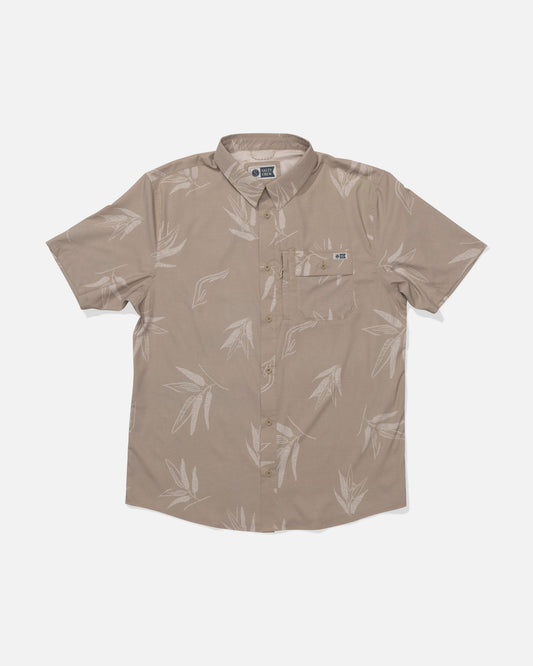 Salty Crew FLAGSHIP UV BUTTON UP - Dark Khaki