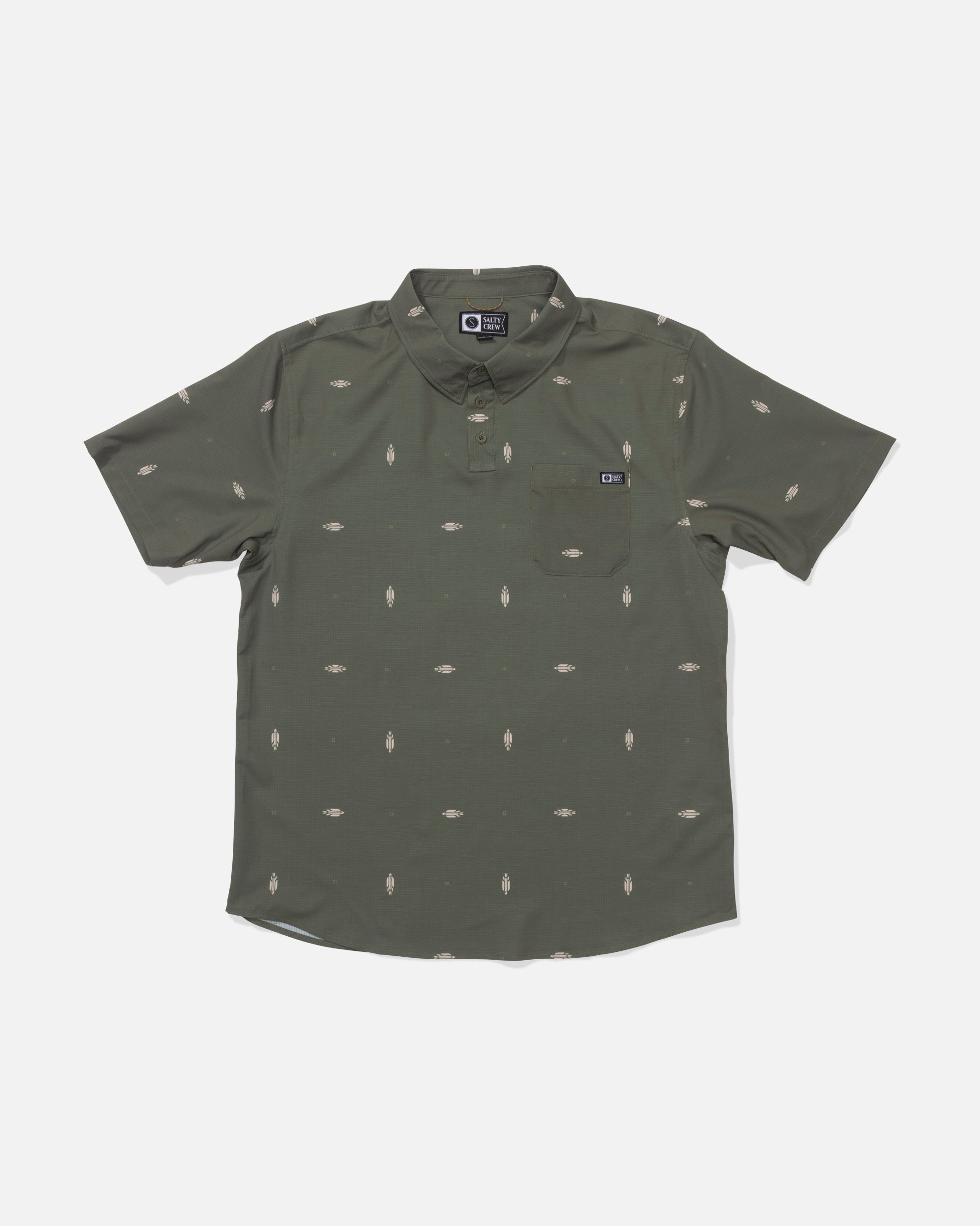 Salty Crew BREEZER PERF POLO - Olive