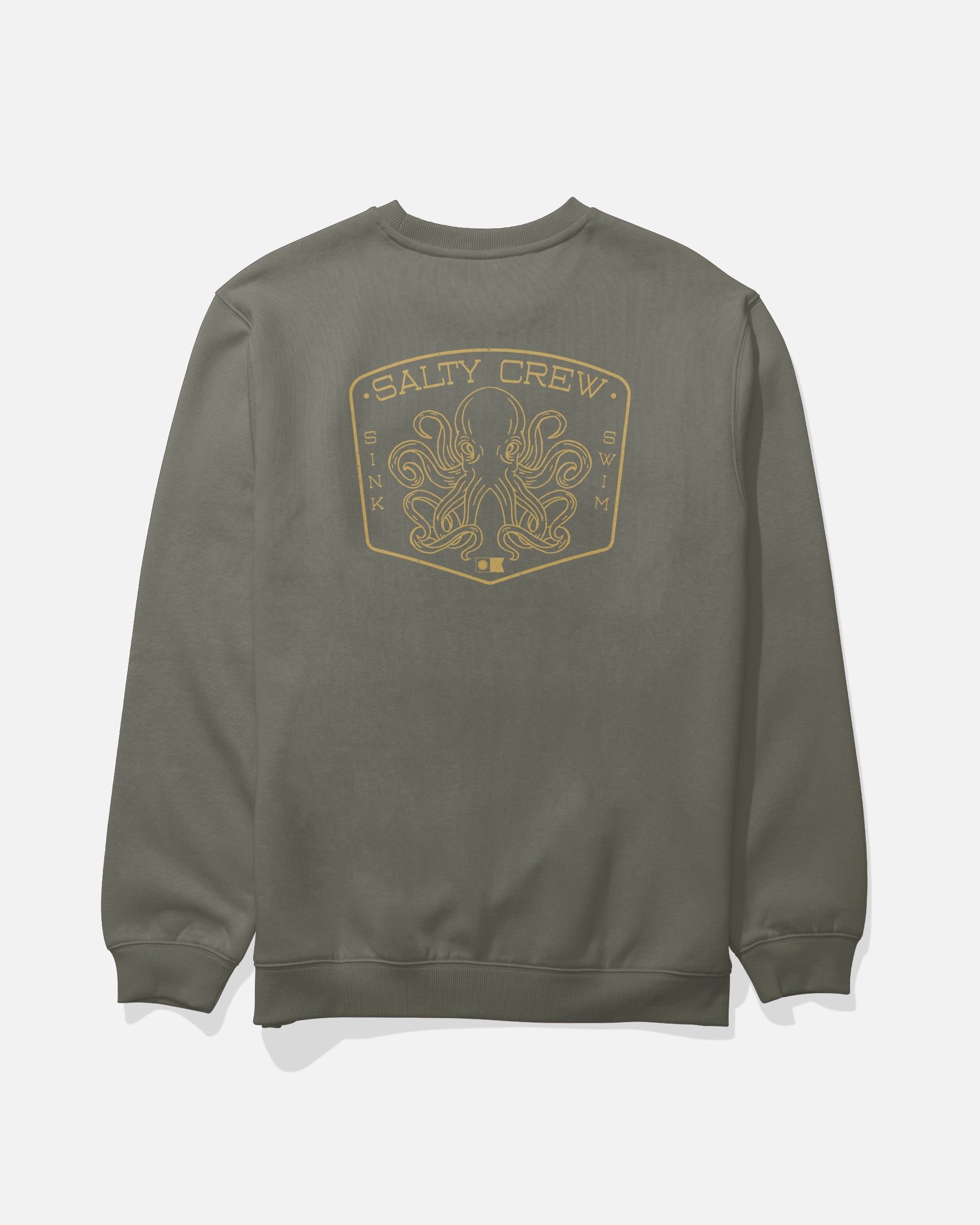 Salty Crew TAKO CLUB CREW FLEECE - Dusty Olive