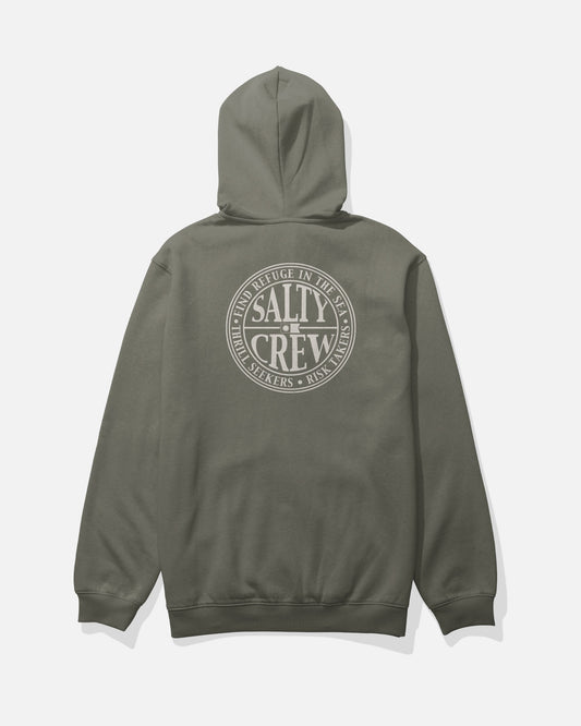 Salty Crew GLOBAL ZIP FLEECE - Dusty Olive