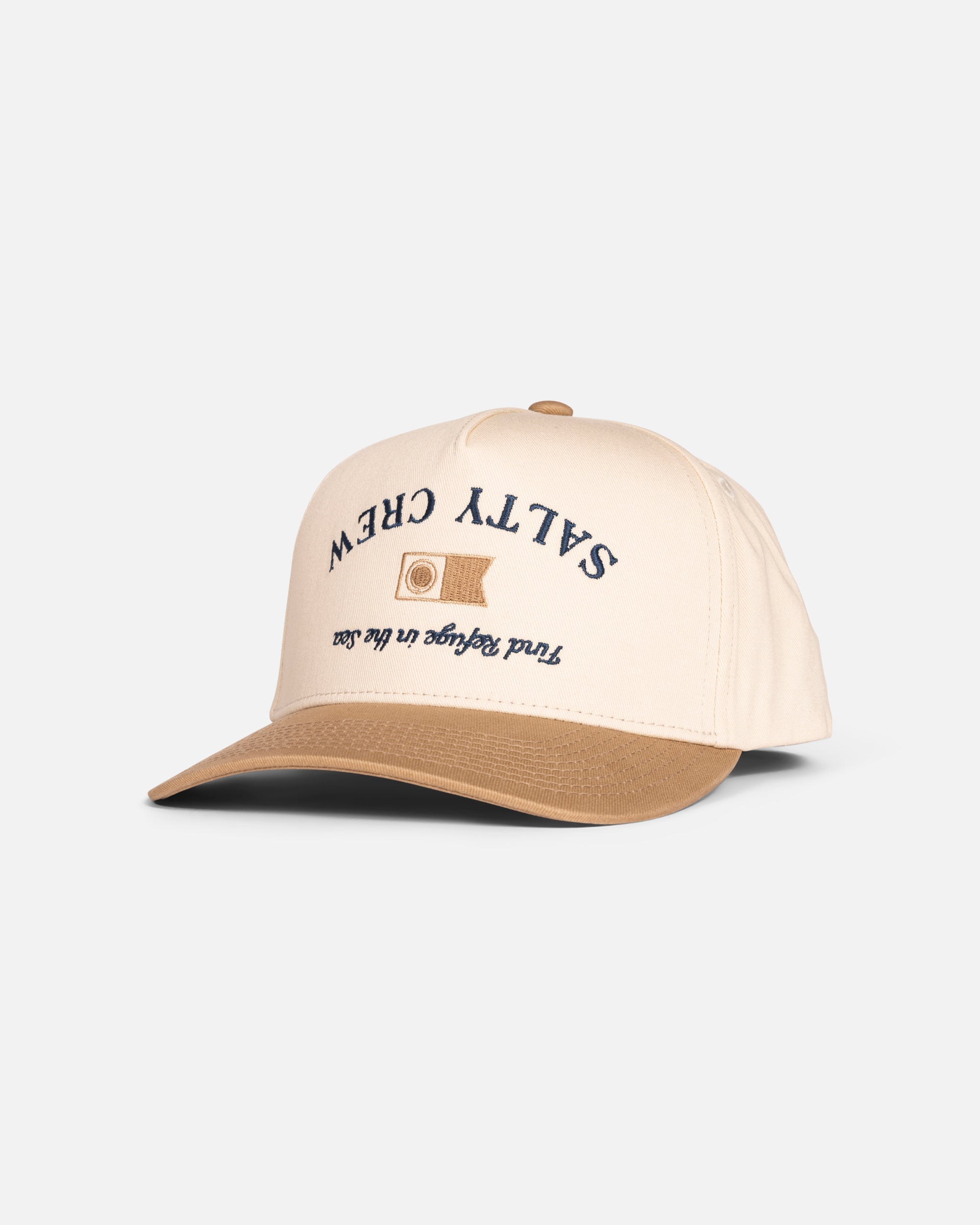 Salty Crew UPSIDEDOWN CREW SNAPBACK - OFF WHITE/TAN