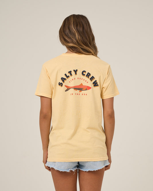 Salty Crew SALTY SARDINE BF TEE - Custard