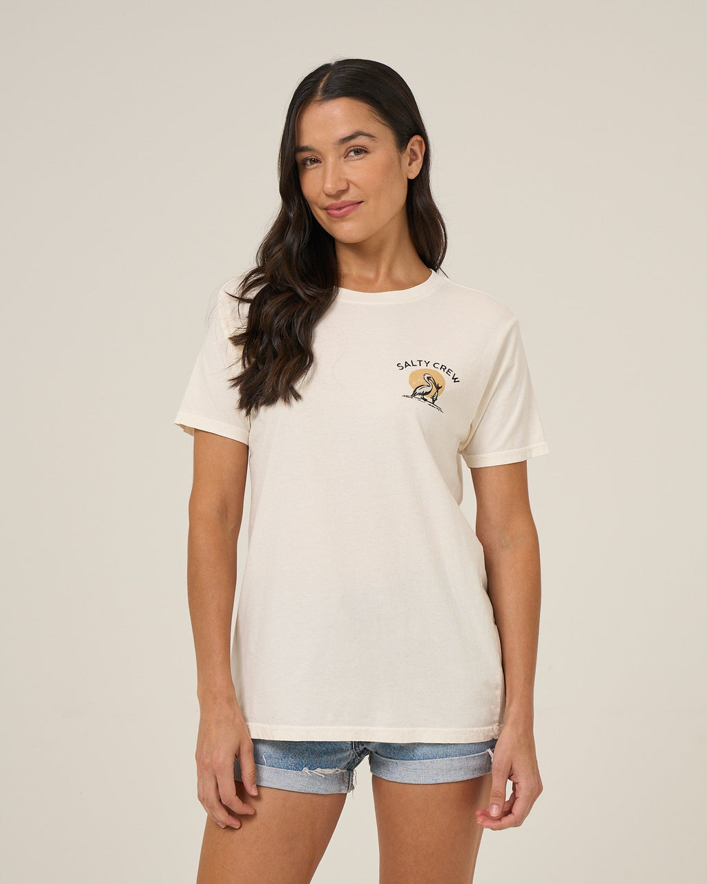 Salty Crew BEACH HUT BF TEE - Off White