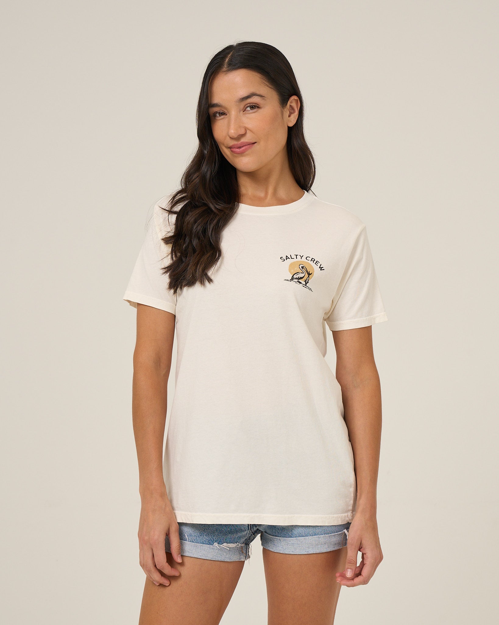 Salty Crew BEACH HUT BF TEE - Off White