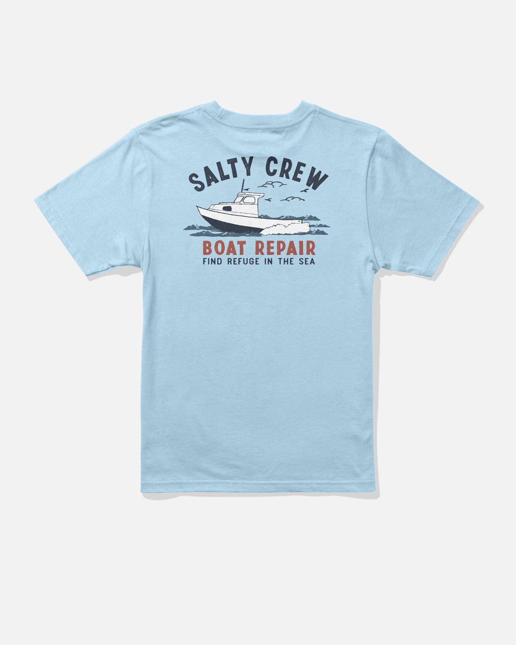 Salty Crew BOAT REPAIR BOYS SS TEE - Clear Sky