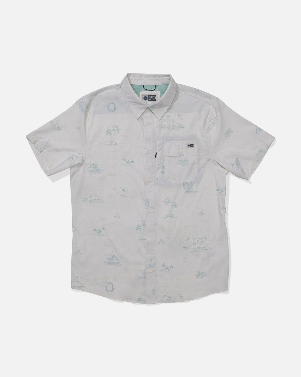 Salty Crew FLAGSHIP UV BUTTON UP - White