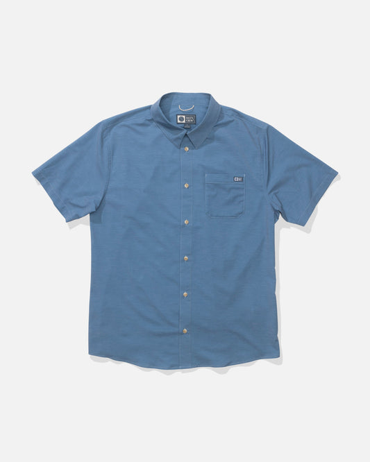 Salty Crew DRIFTER UV BUTTON UP - Mid Blue
