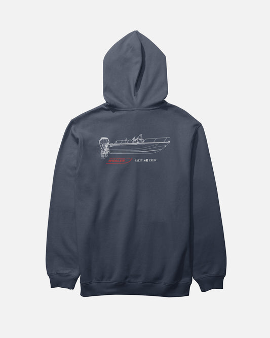 Salty Crew WHALER SCHEMATIC FLEECE - Navy