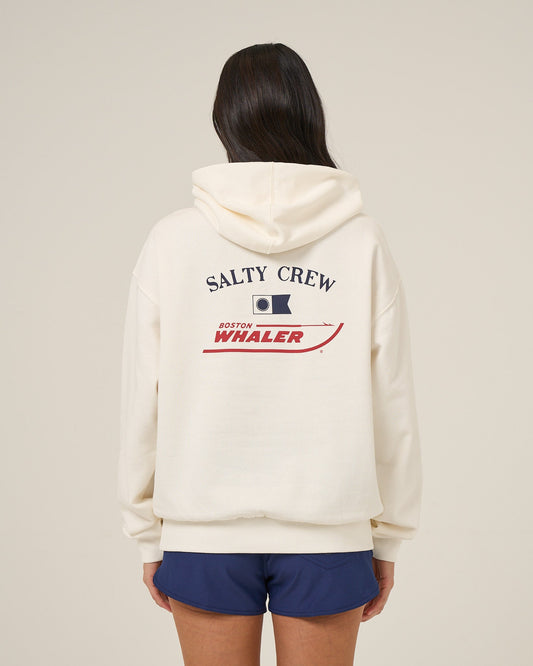 Salty Crew WHALER HOODIE - OFF WHITE