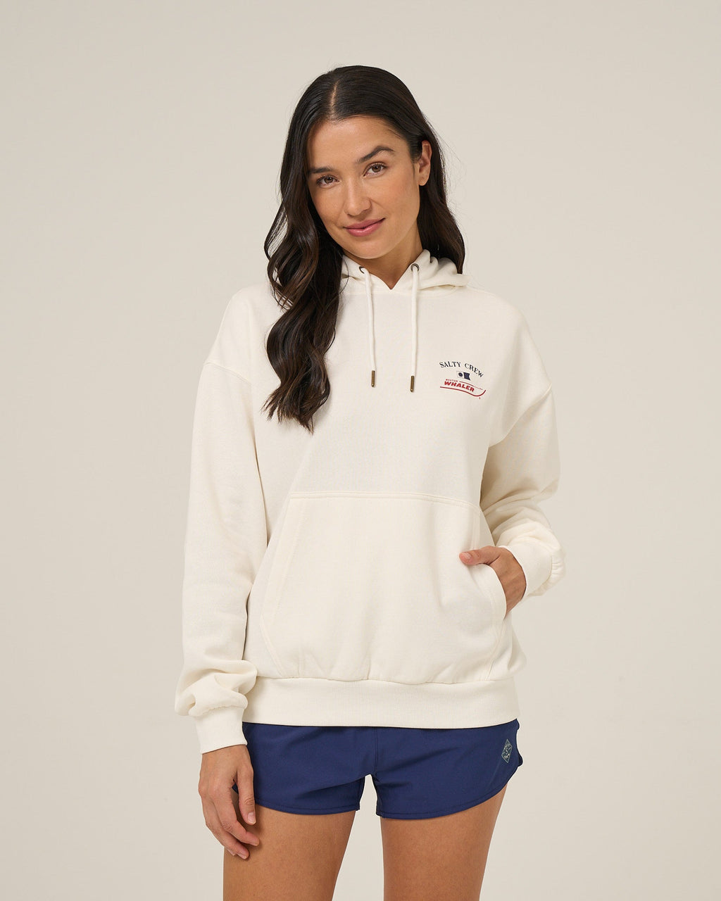 Salty Crew WHALER HOODIE - OFF WHITE