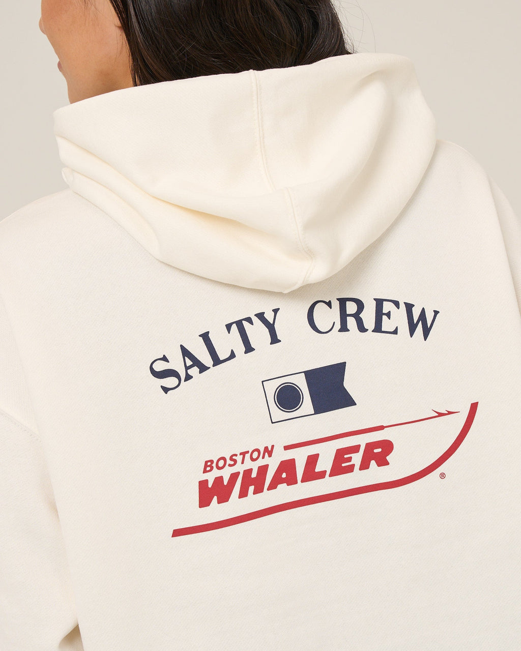 Salty Crew WHALER HOODIE - OFF WHITE
