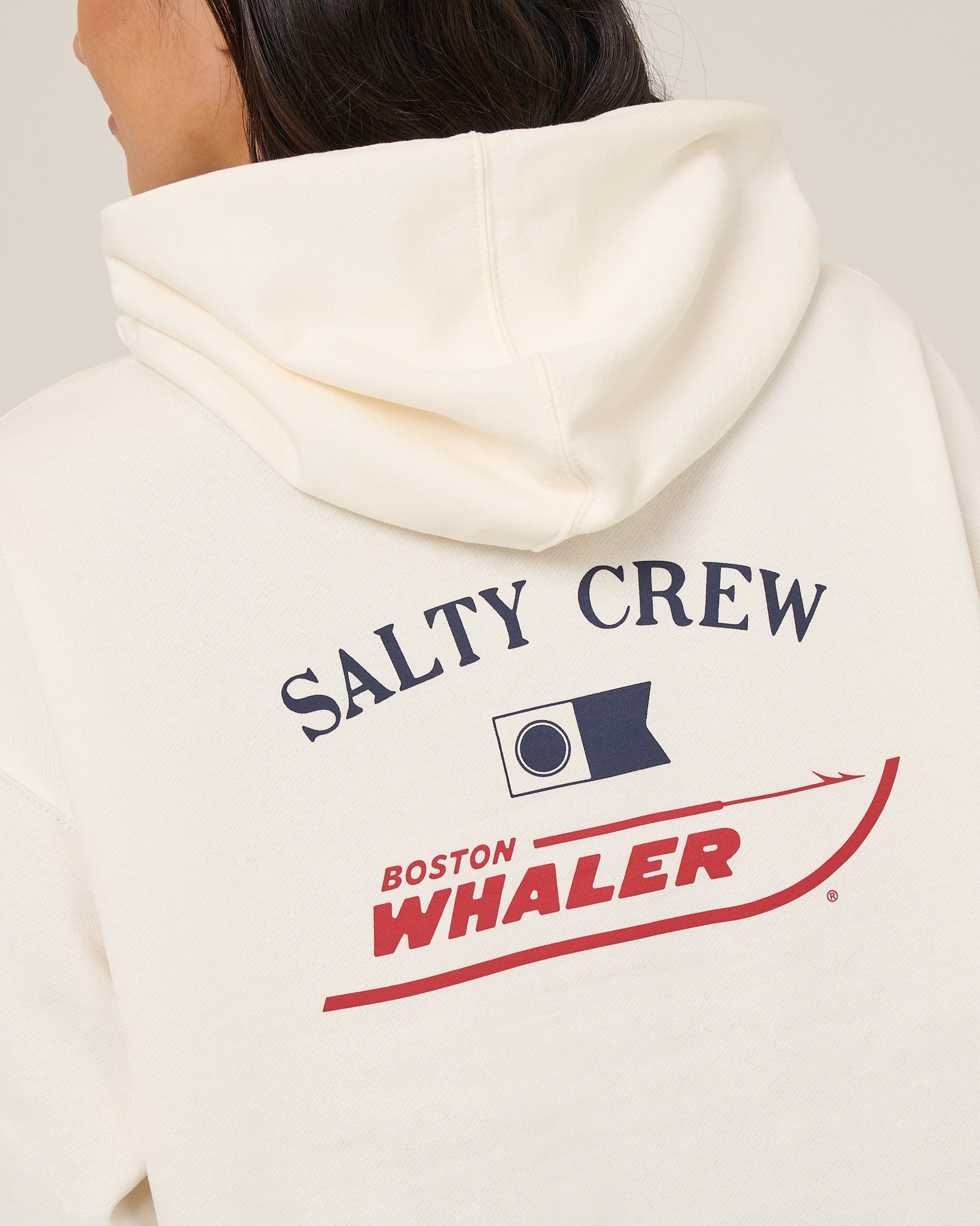 Salty Crew WHALER HOODIE - OFF WHITE