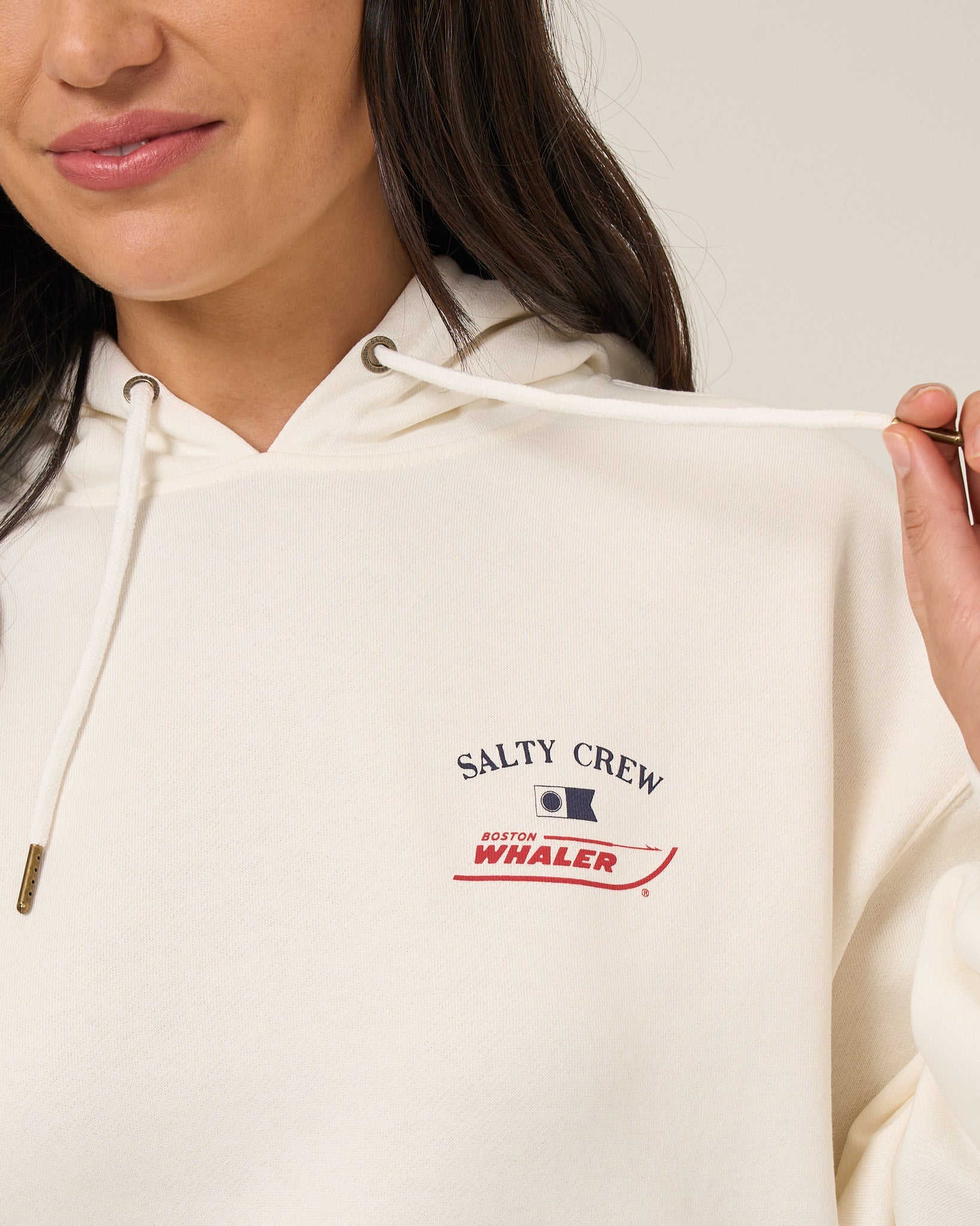 Salty Crew WHALER HOODIE - OFF WHITE