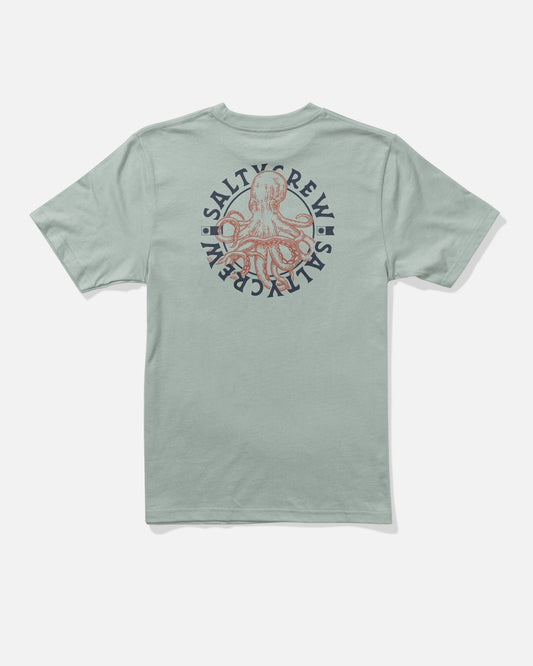 Salty Crew TENTACLES BOYS SS TEE - Aqua Grey