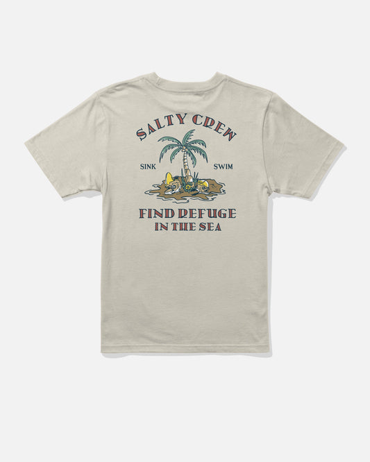 Salty Crew DESERTED BOYS SS TEE - Bone