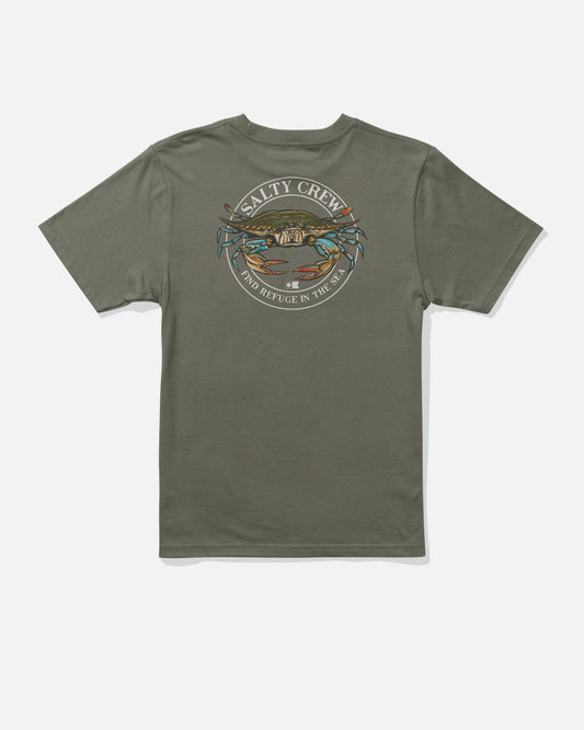 Salty Crew JIMMY BOYS SS TEE - Dusty Olive