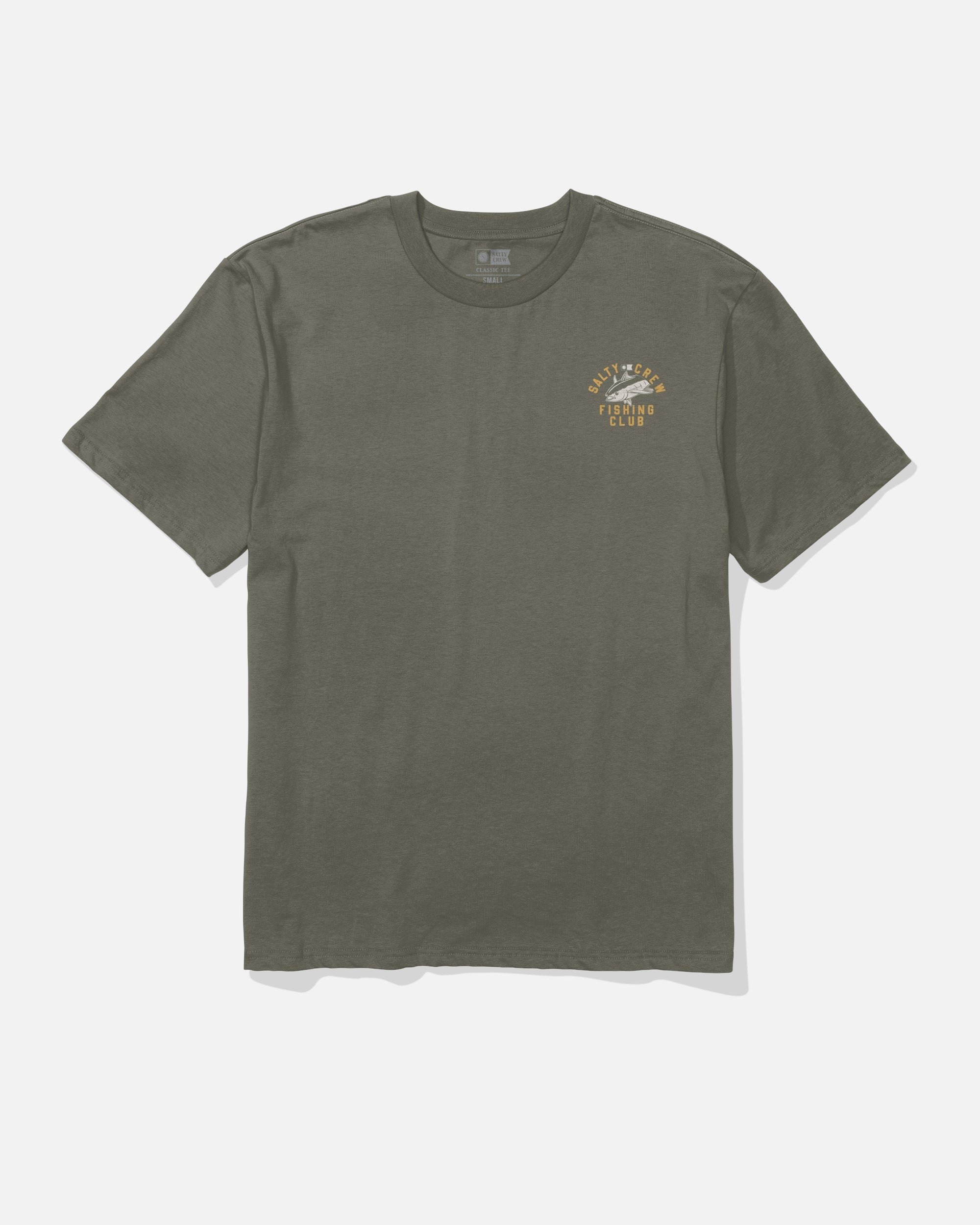 Salty Crew FISH CLUB CLASSIC SS TEE - Dusty Olive