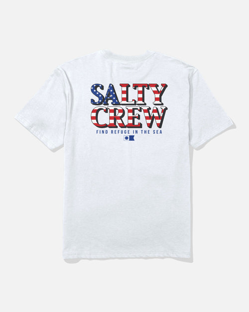 Salty Crew AMERICA OPTIC SS TEE - White