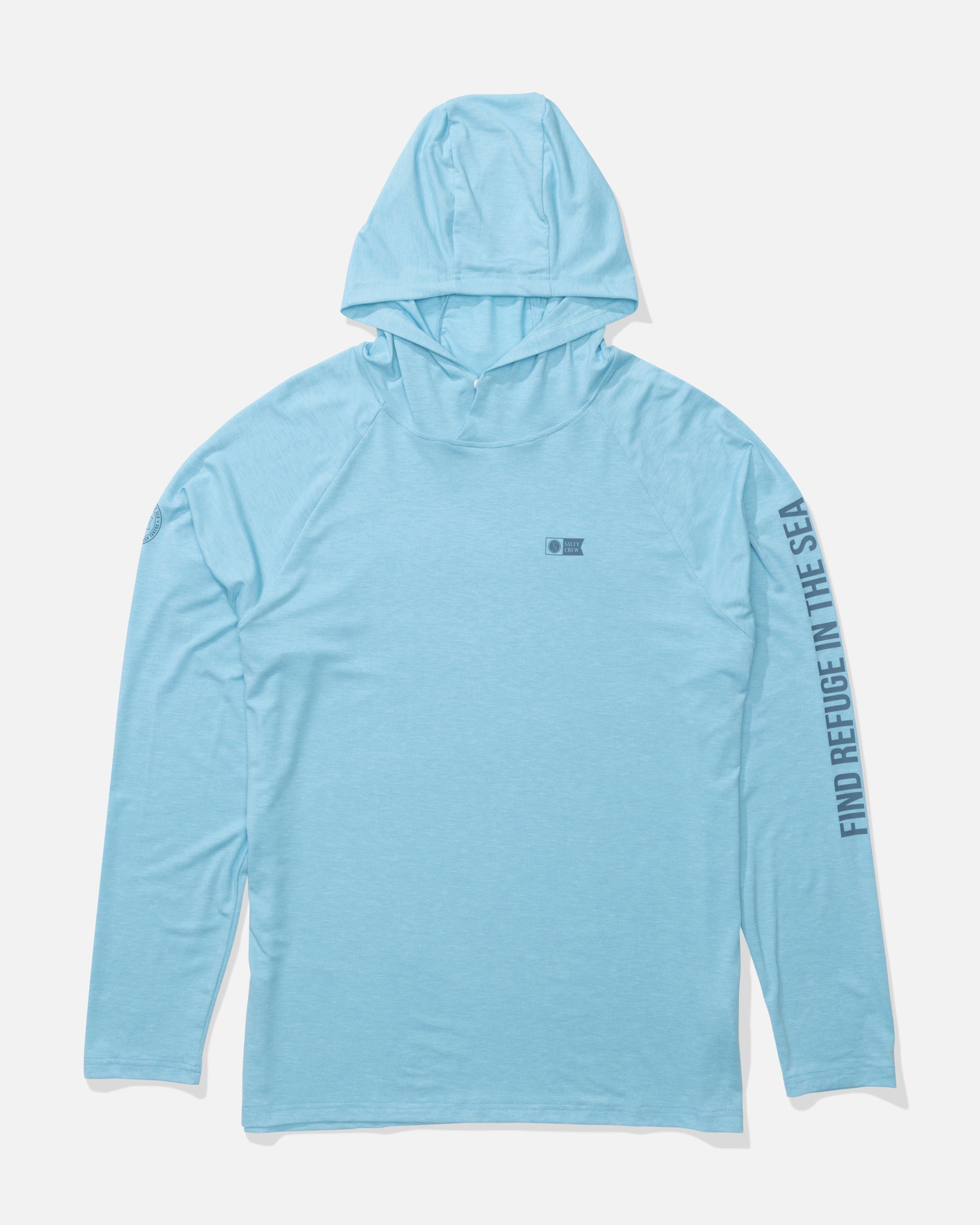 Salty Crew MARINER LITE UV HOOD - Air Blue
