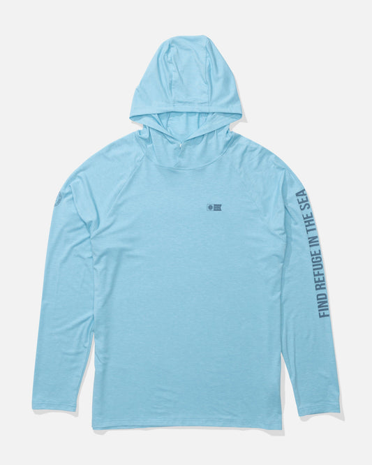 Salty Crew MARINER LITE UV HOOD - Air Blue