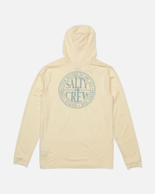 Salty Crew GLOBAL HOOD SUNSHIRT - Chartreuse