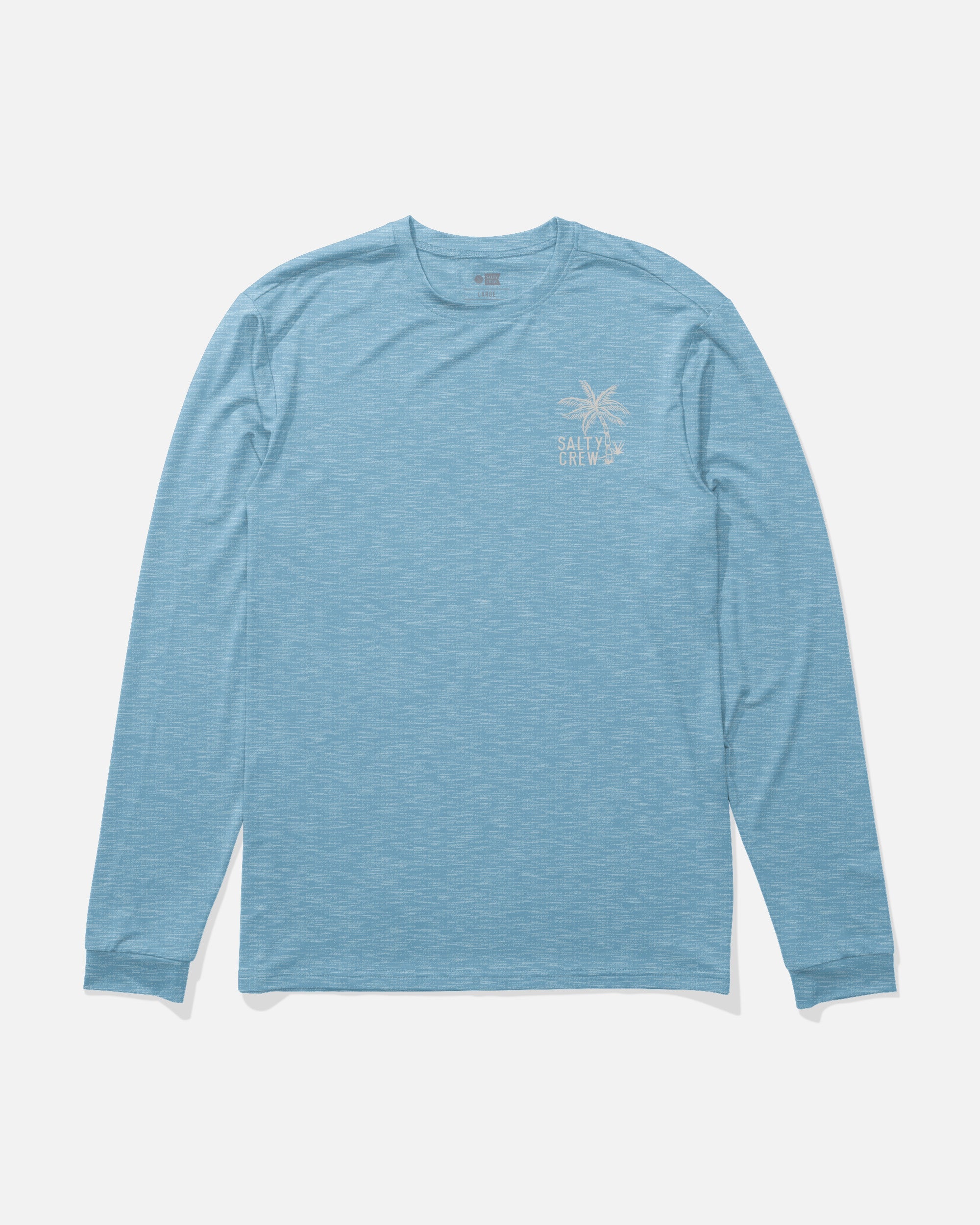 Salty Crew DAY OFF LS SUNSHIRT - Blue Heather