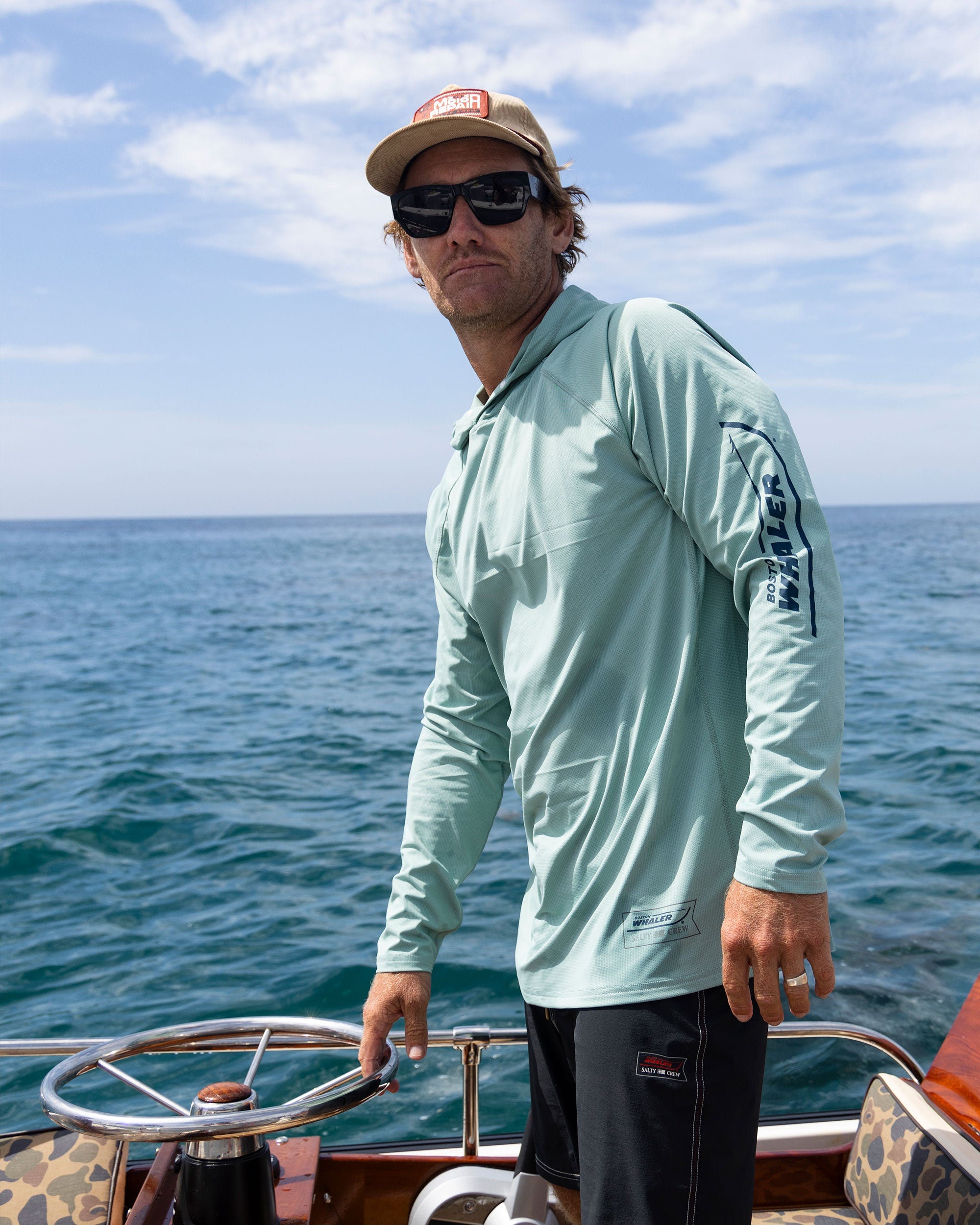 Salty Crew WHALER APEX SUNSHIRT - Mackerel
