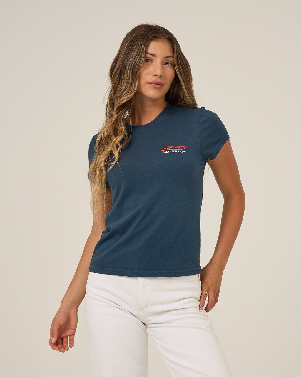 Salty Crew WHALER MODERN TEE - Midnight Navy