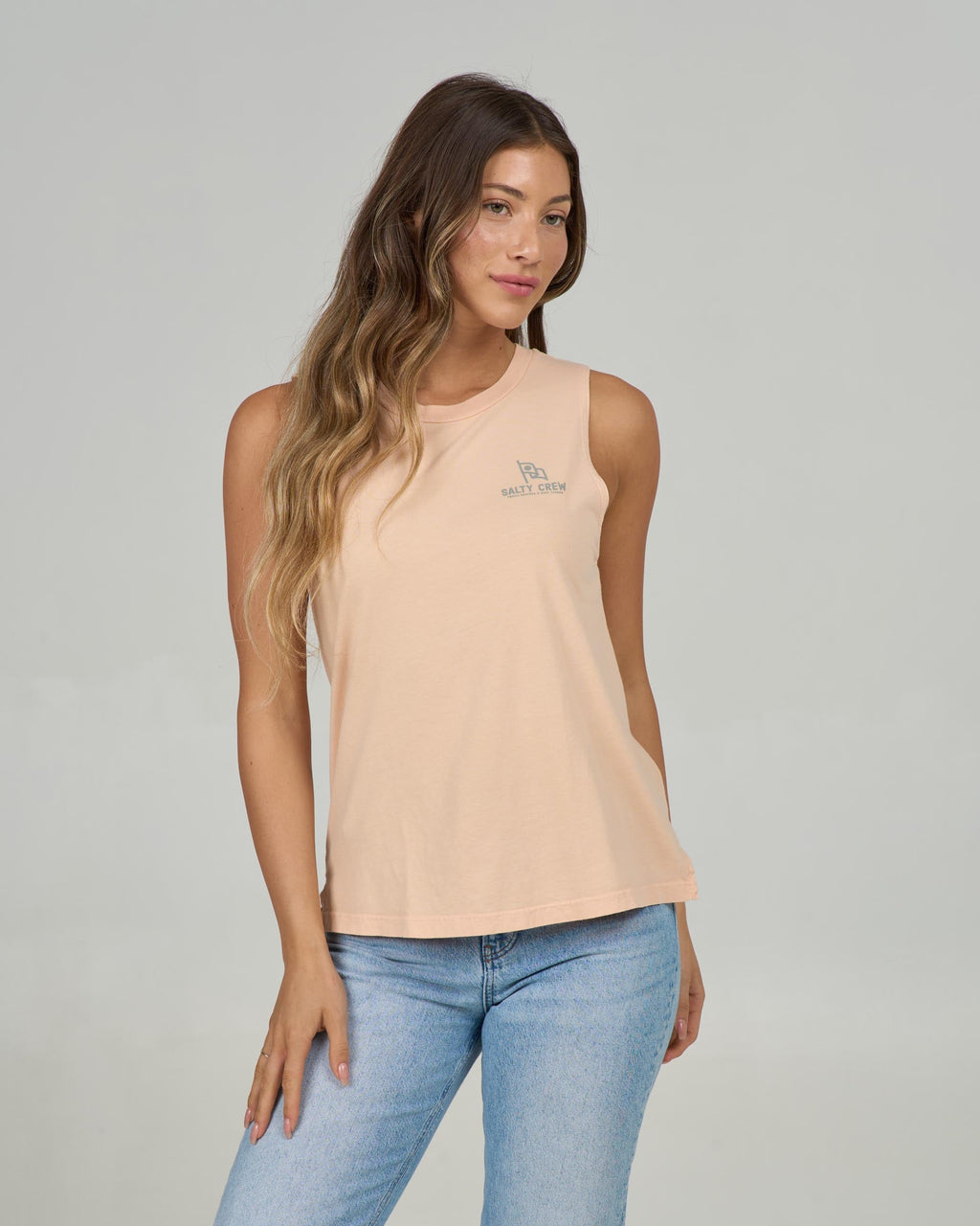 Salty Crew FLYING HIGH MUSCLE TANK - Apricot