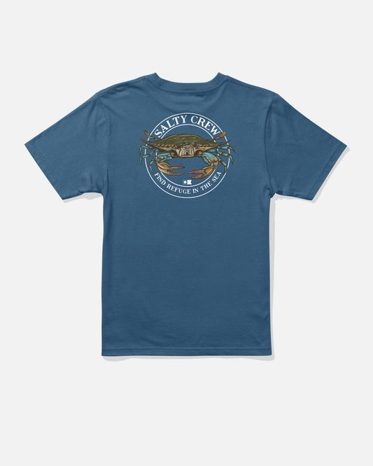 Salty Crew JIMMY BOYS SS TEE - Cast Blue