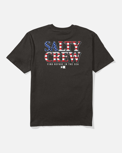 Salty Crew AMERICA OPTIC SS TEE - BLACK