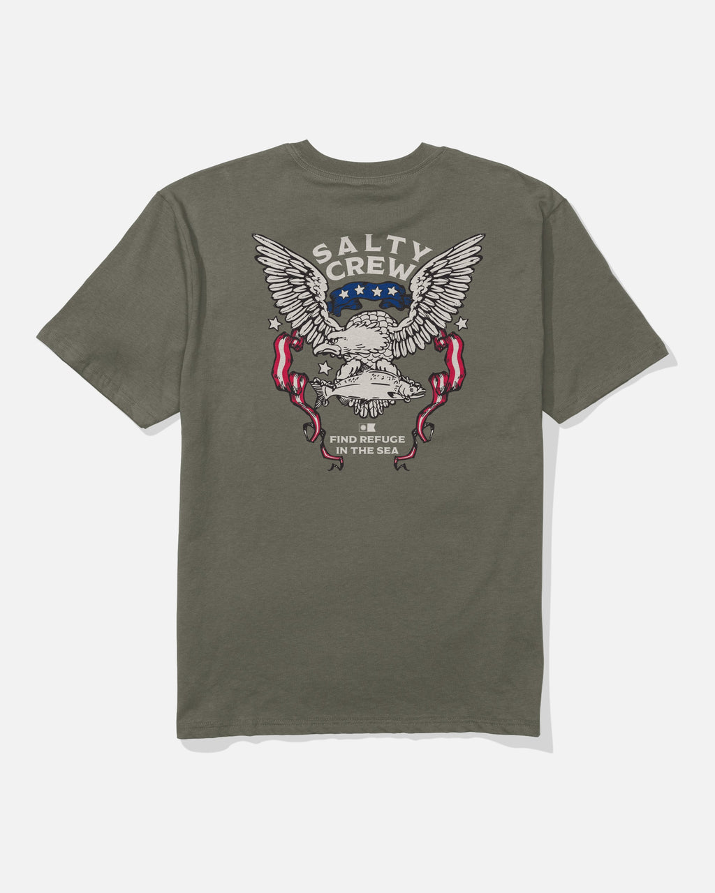 Salty Crew AMERICA TALON SS TEE - Dusty Olive