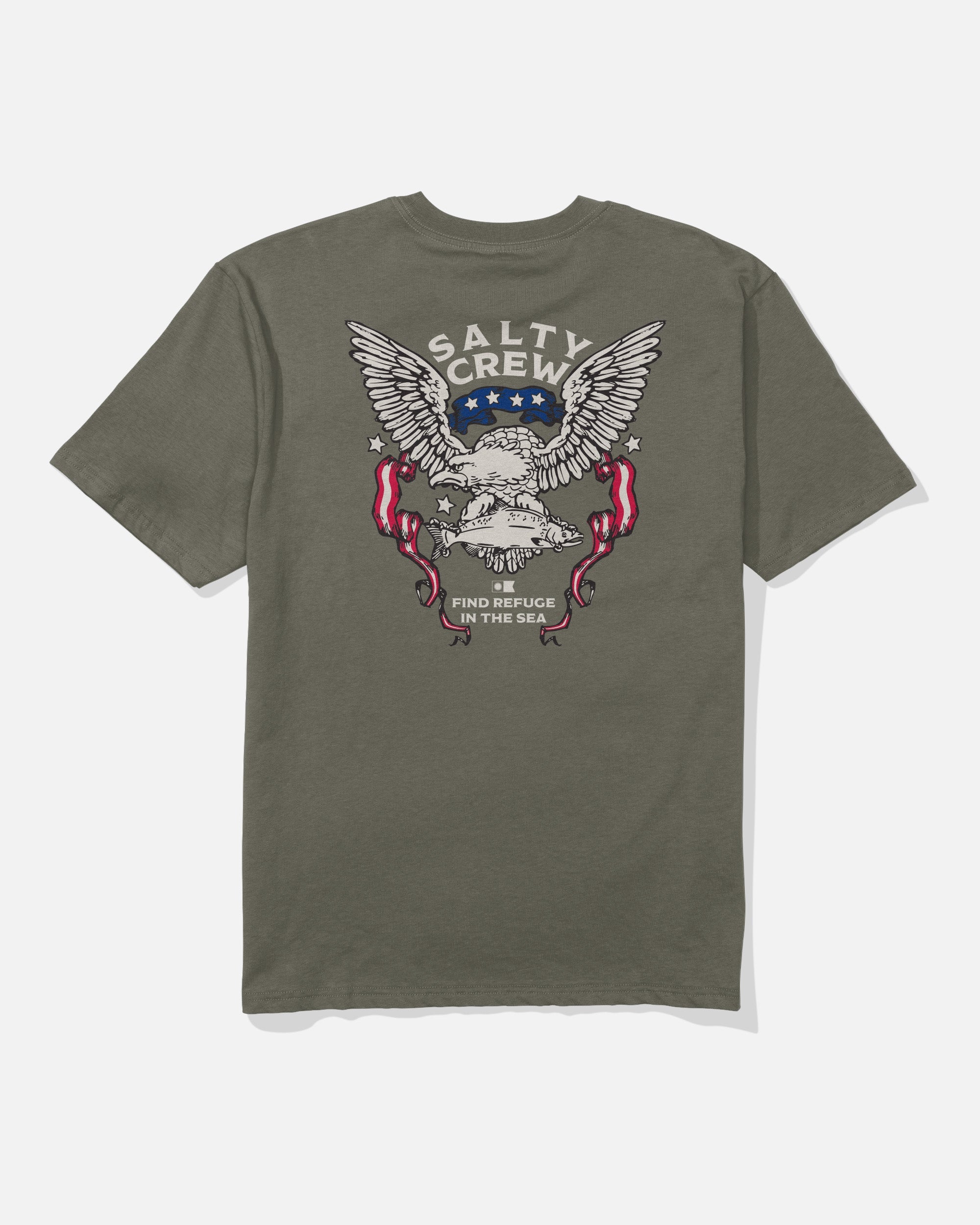Salty Crew AMERICA TALON SS TEE - Dusty Olive