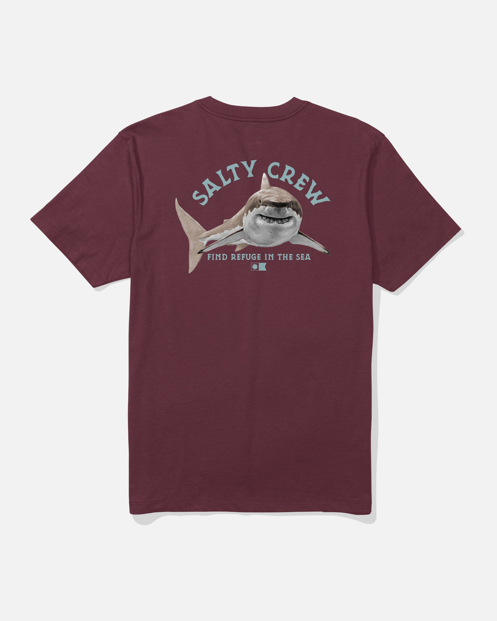 Salty Crew LURKING CREW TEE - Burgundy