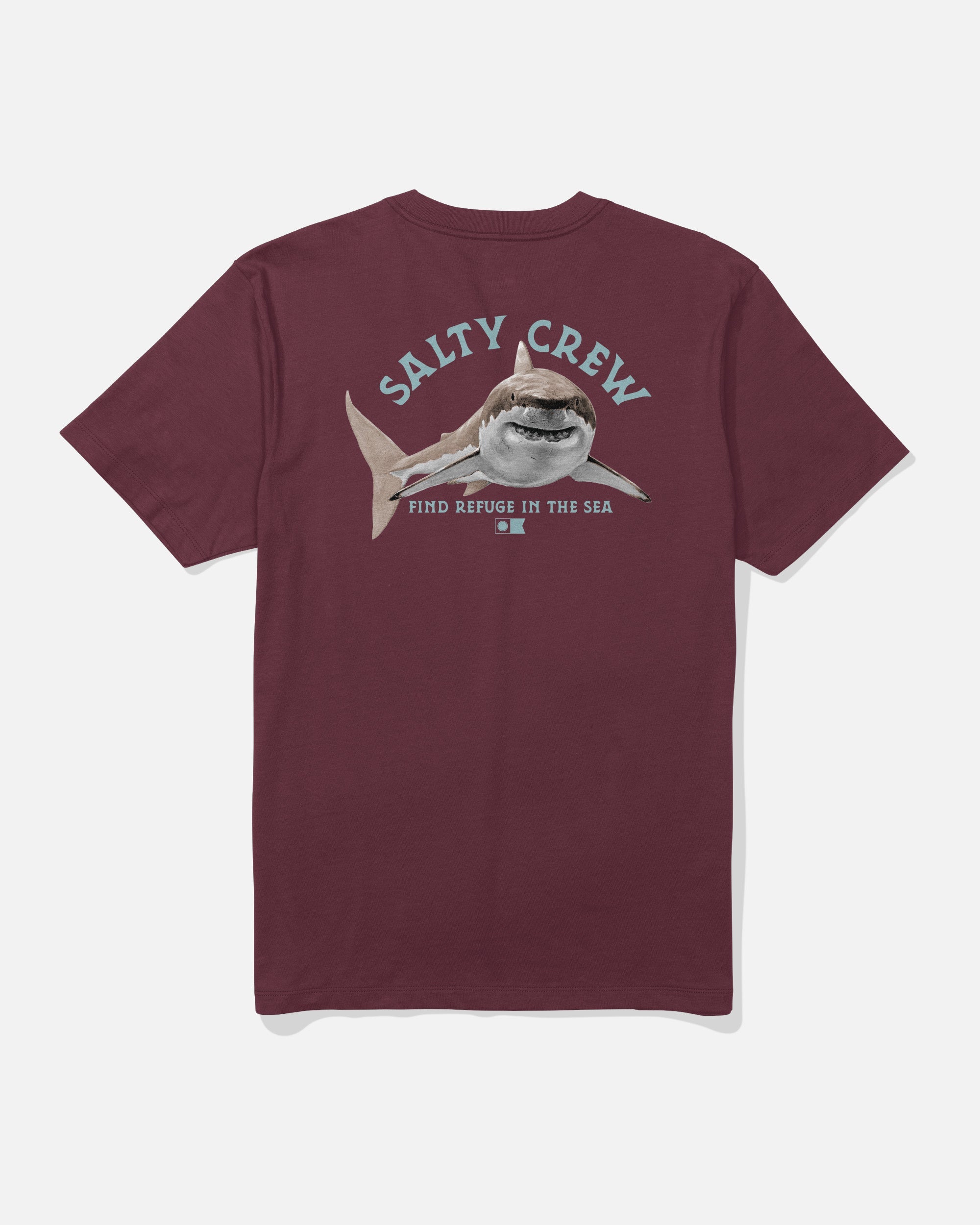 Salty Crew LURKING CREW TEE - Burgundy