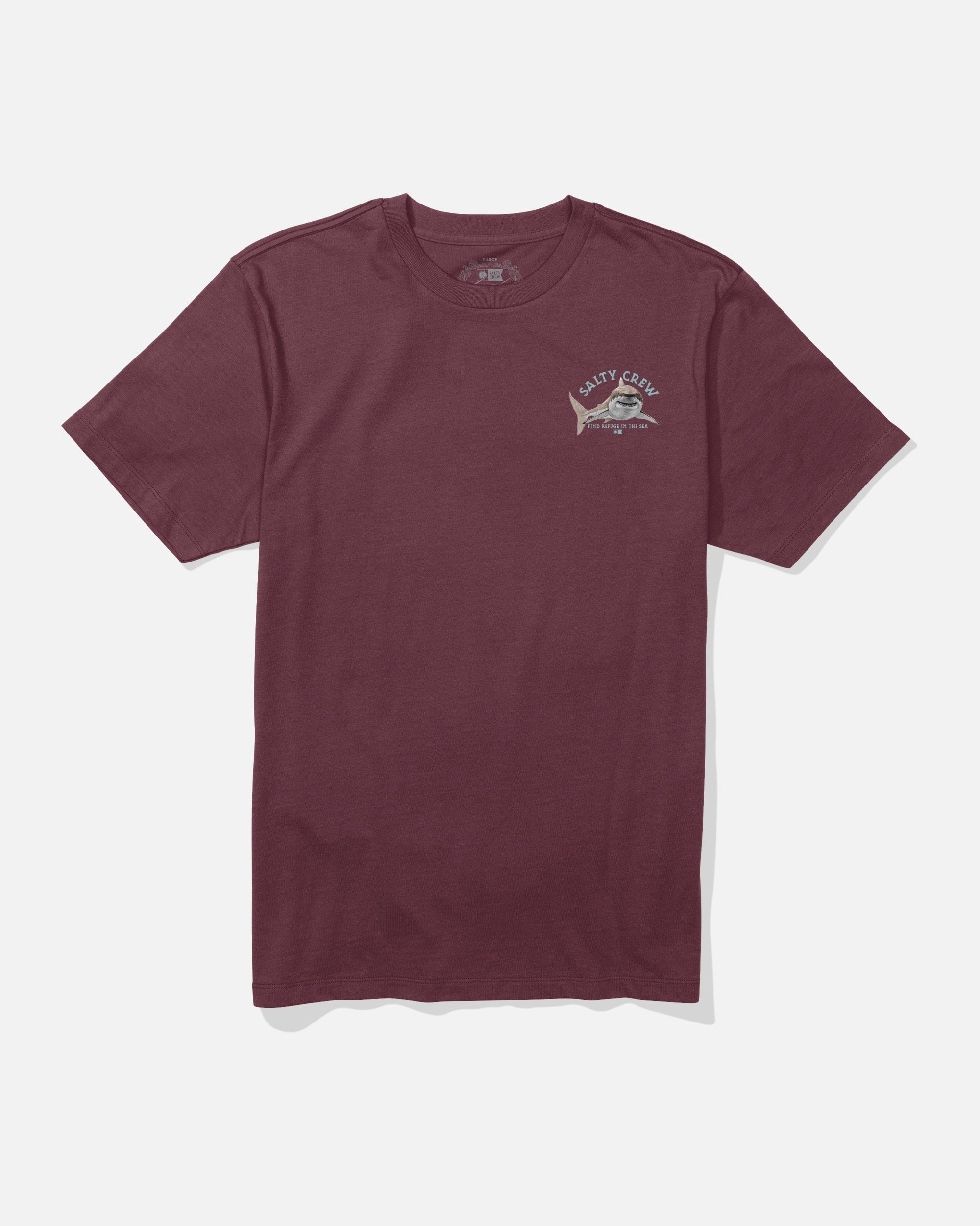 Salty Crew LURKING CREW TEE - Burgundy